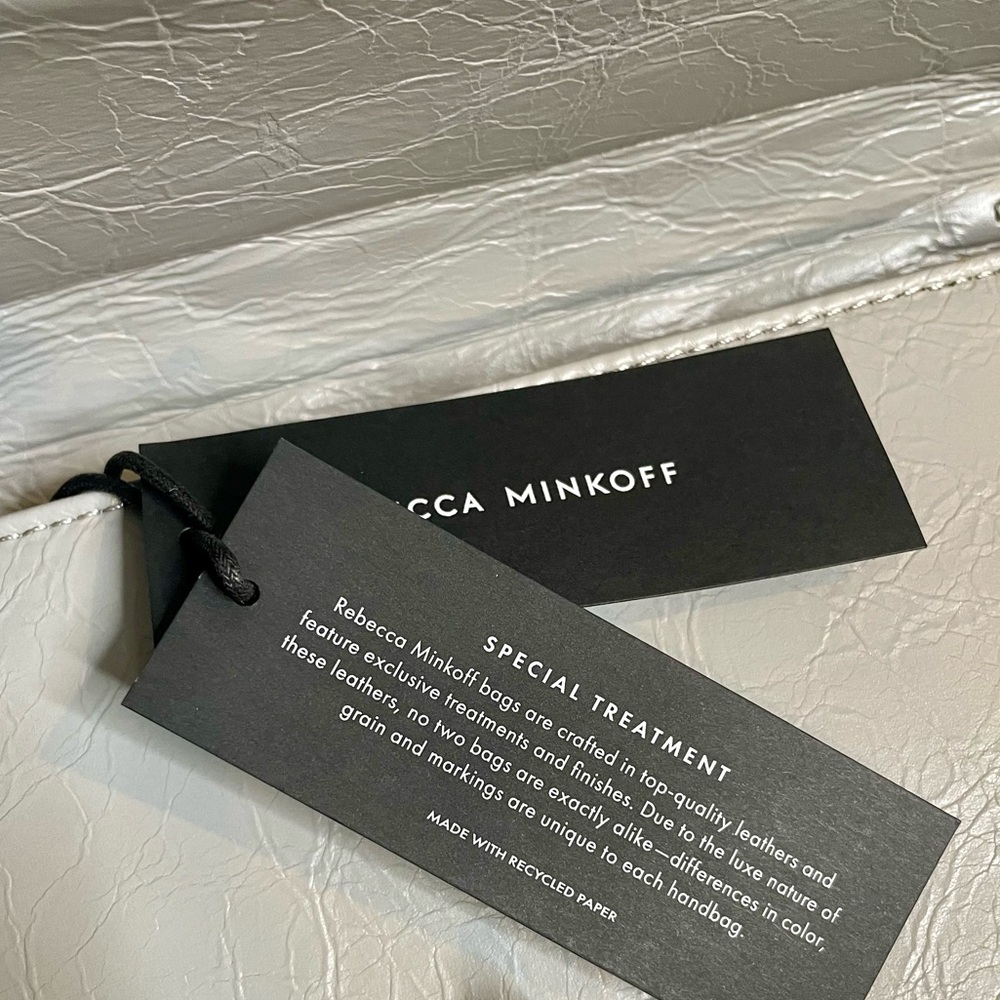 Rebecca Minkoff Crinkled Dove Gray Nordstrom Anniversary Shoulder Bag New! - Picture 10 of 11